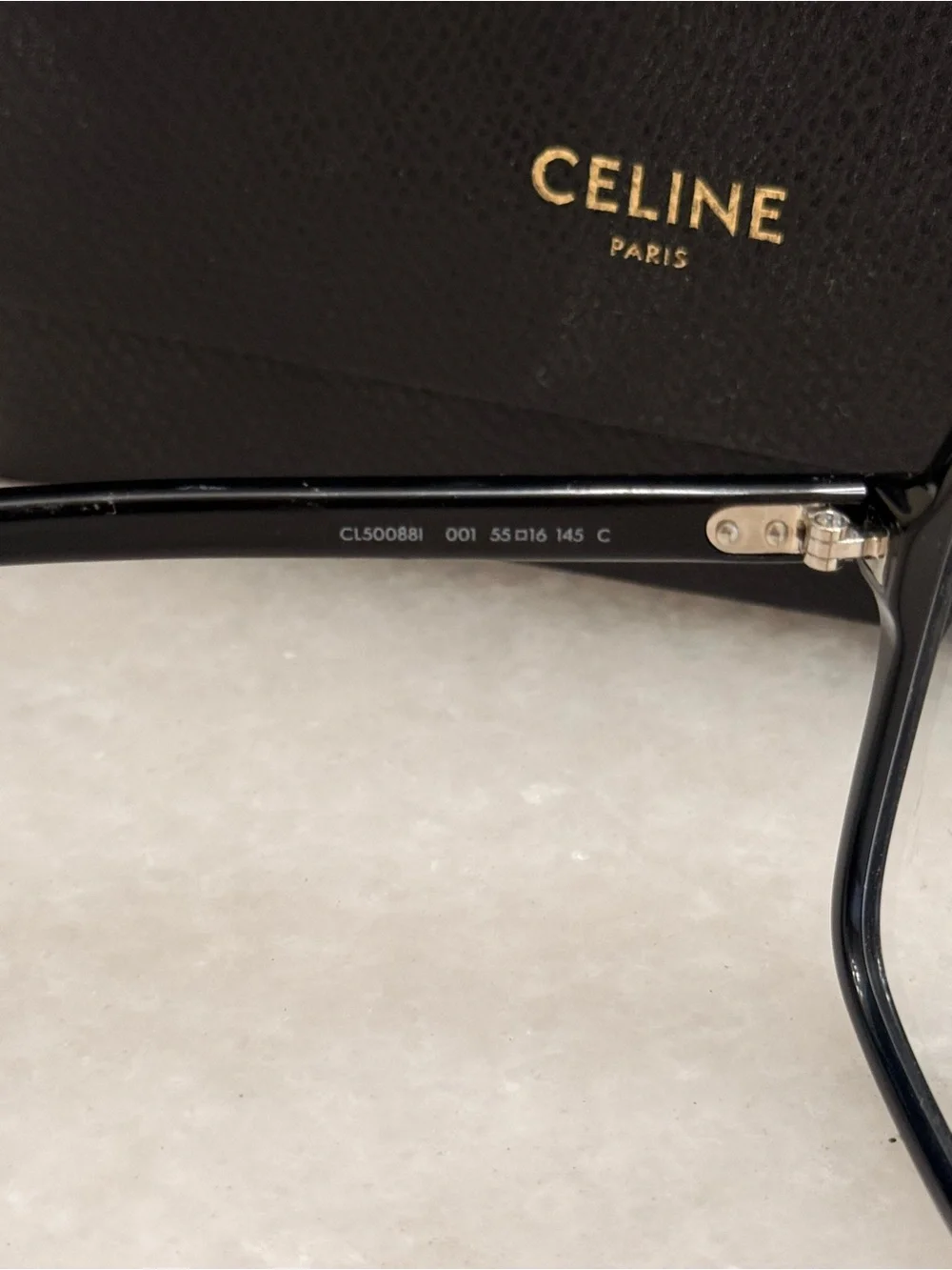 Celine Black Square Optical Glasses, no prescription- original lense